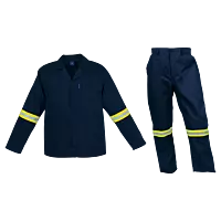 Barron Budget Poly Cotton Conti Suit with Reflective