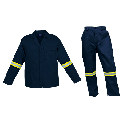 Barron Budget Poly Cotton Conti Suit with Reflective