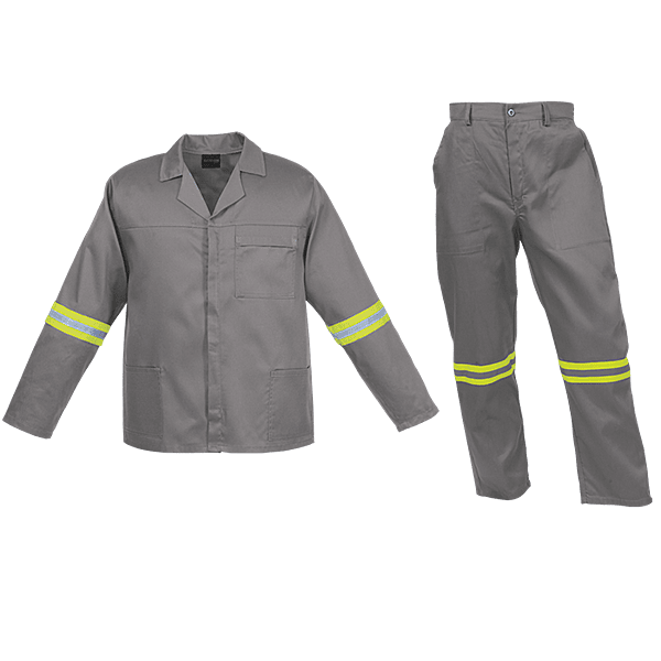 Barron Budget Poly Cotton Conti Suit with Reflective