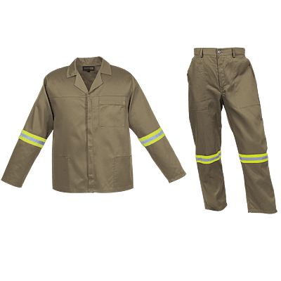 Barron Budget Poly Cotton Conti Suit with Reflective