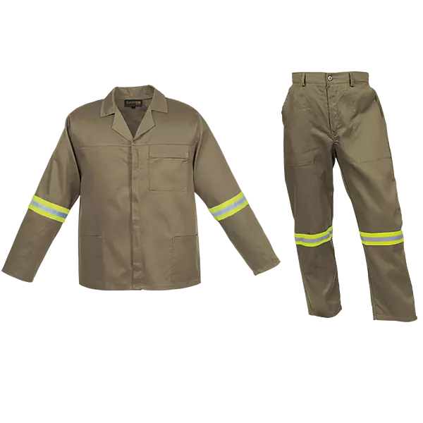 Barron Budget Poly Cotton Conti Suit with Reflective