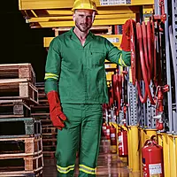 Barron Budget Poly Cotton Conti Suit with Reflective