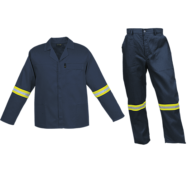 Barron Budget Poly Cotton Conti Suit with Reflective
