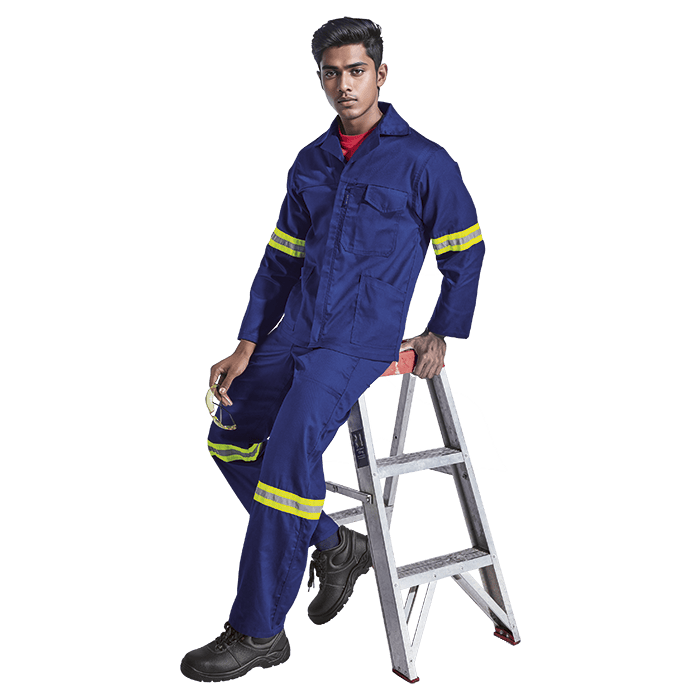 Barron Supreme Poly Cotton Conti Suit with Reflective