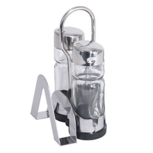 2 PIECES CONDIMENTS DISPENSER WITH NAPKIN HOLDER - 2 BOTTLES