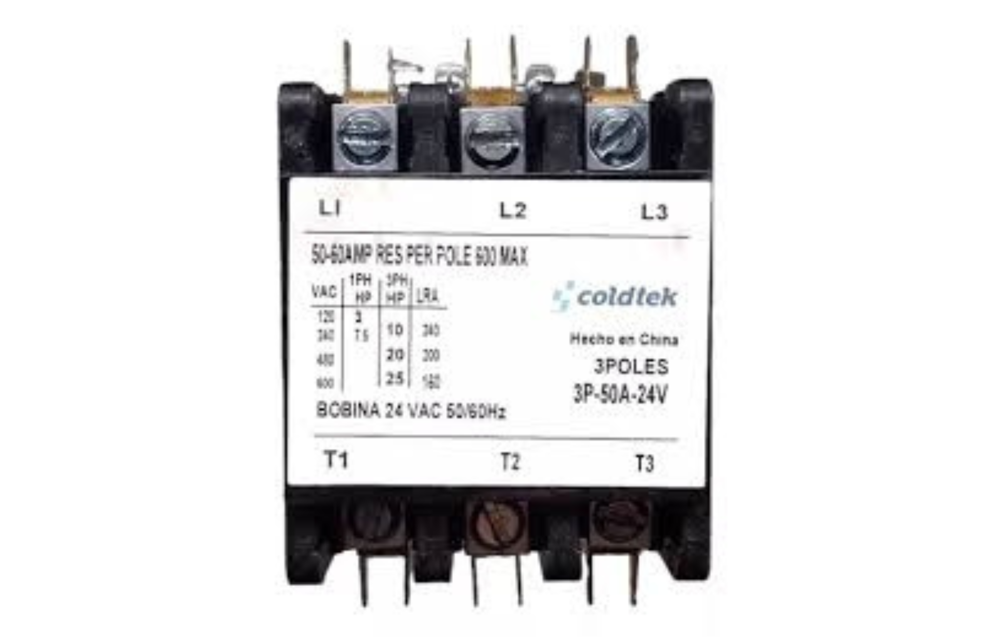 Contactor 3 polos 24V 50/60 HZ parsa chiller Carrier Mod 30RAP0356DC00100