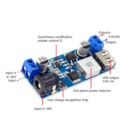 9-36V TO 5V@5A BUCK CONVERTER