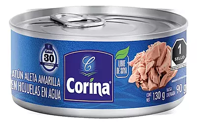 CORINA ATUN EN AGUA HOJUELA SIN SOYA 130 GR