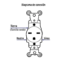 Contacto sencillo, cara de chino, Standard, marfil - COSE-CHS / 46110