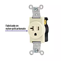 Contacto sencillo, 2 polos 3 hilos, 20 A, Standard, marfil - COSE-MS / 46101