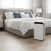 Top down view of the exhaust grille on the Blueair Classic CP-9i. Top down view of the exhaust grille on the Blueair Classic CP-9i.