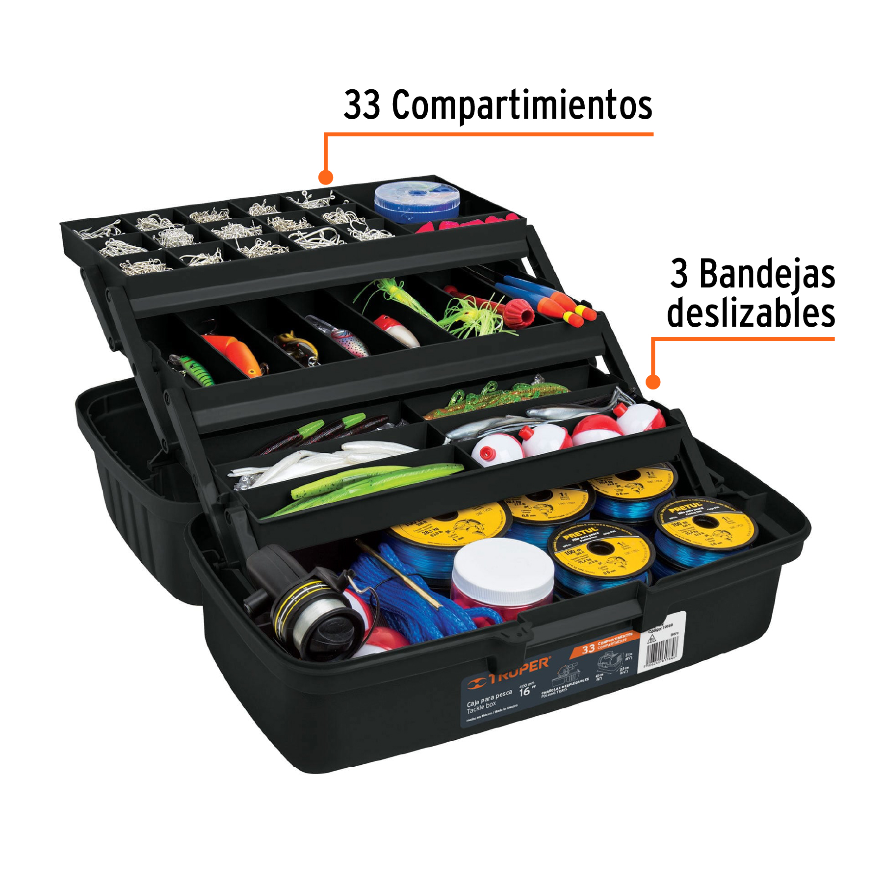 Caja para pesca, 16' - CPE-16N / 10539