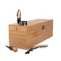 Caja Bamboo para Vinos con Abridor