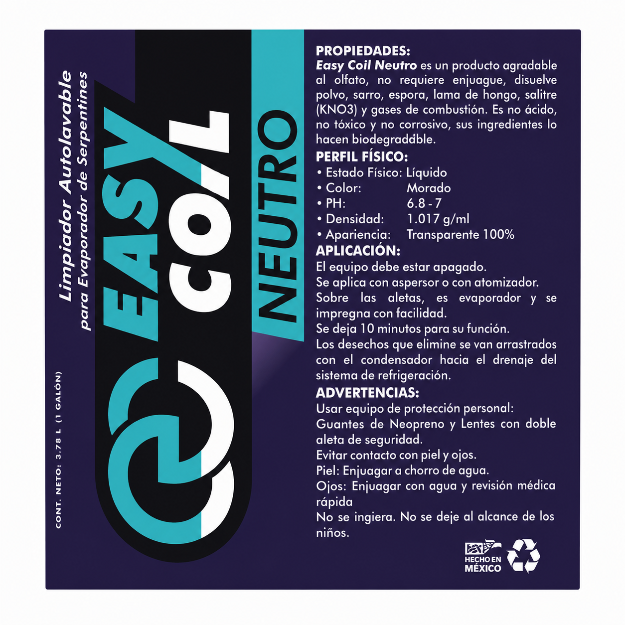 Coil Cleaner Ecológico (Presentación Galon), Easy Coil - CR-CC-08
