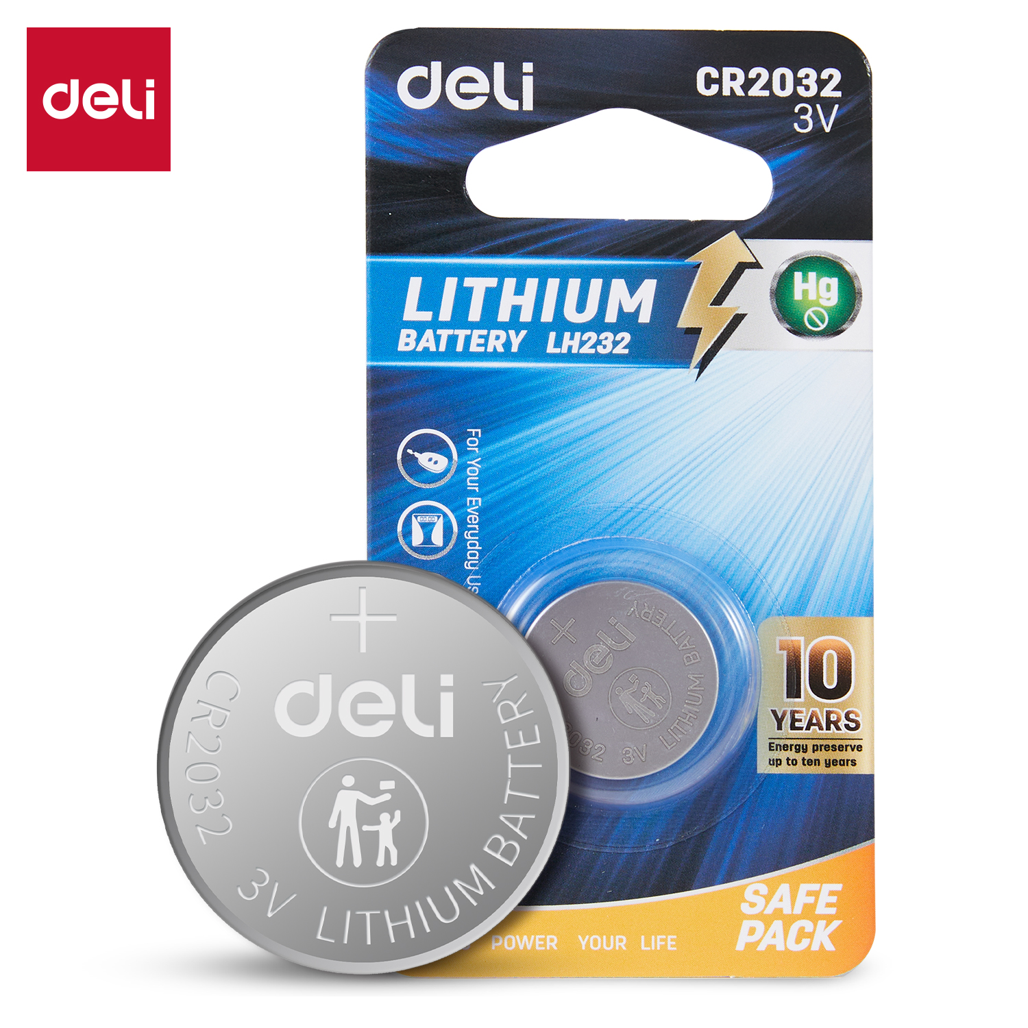 DELI LH232 LITHIUM BATTERY CR2032