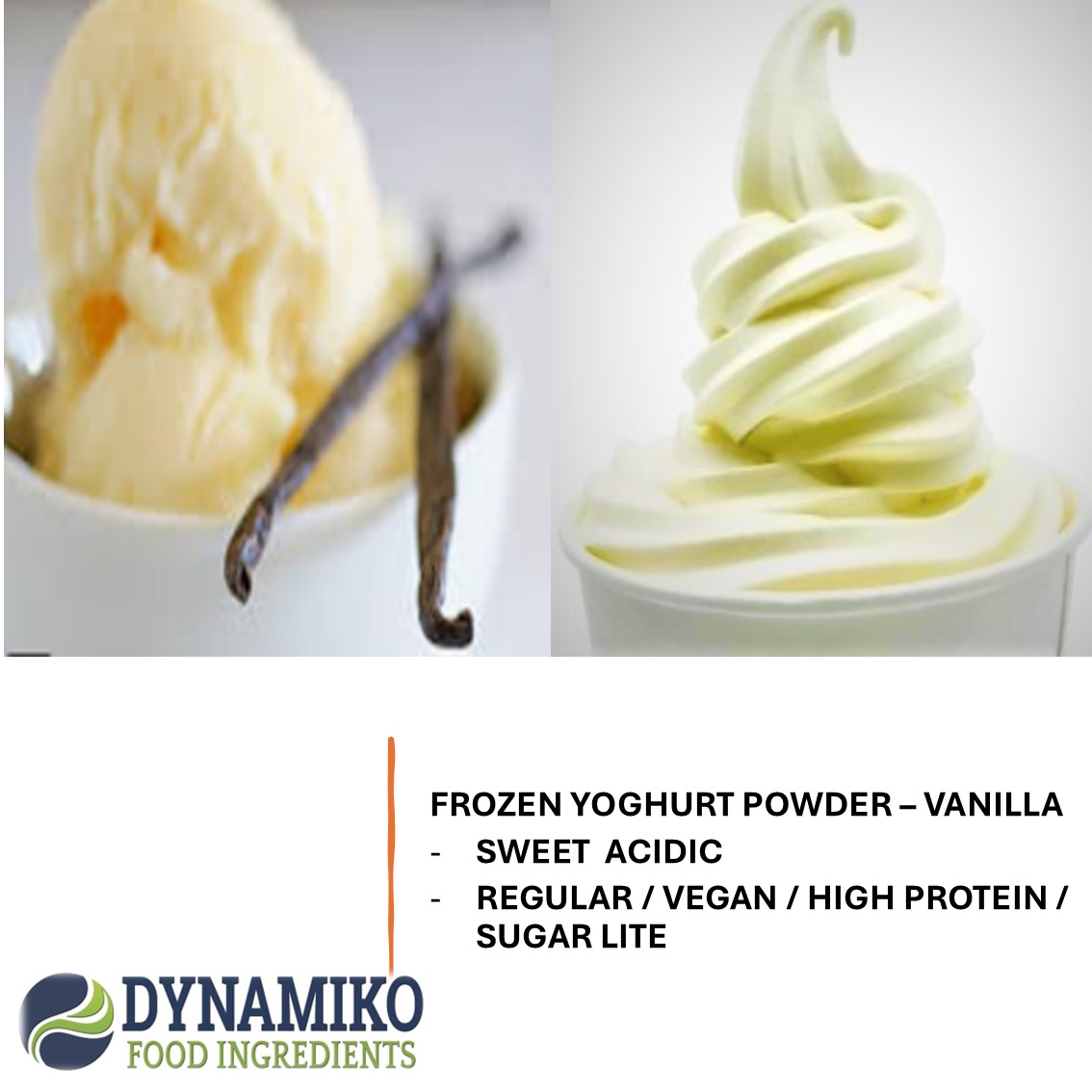 FROZEN YOGHURT POWDER VANILLA - (SWEET FLAVOUR PROFILE)