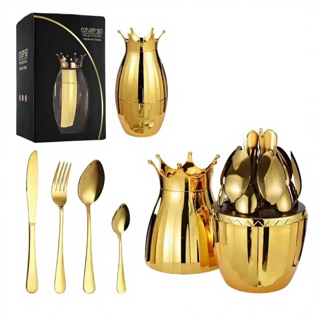 CROWN SHAPED 24PIECES CUTLERY SET