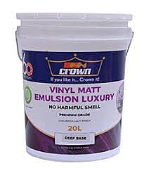 CROWN VINYL LUXURY MATT EMULSION PASTEL 1LT