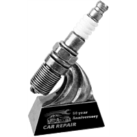 Spark Plug Resin Trophy-6in.