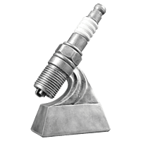 Spark Plug Resin Trophy-8in.
