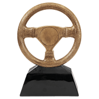 Steering Wheel Resin Trophy-10in.