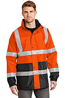 CSJ24 ABRIGO IMPERMEABLE DE ALTA VISIBILIDAD CORNERSTONE ANSI 107 CLASS 3