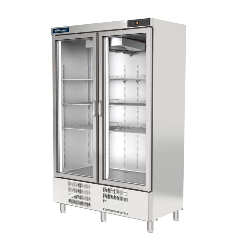 Refrigerador Profesional 2 Puertas de Cristal