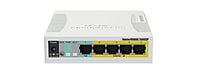 Mikrotik CSS106-1G-4P-1S (RB260GSP) | 5x Gigabit PoE out Ethernet Smart Switch, SFP cage, plastic case, SwOS