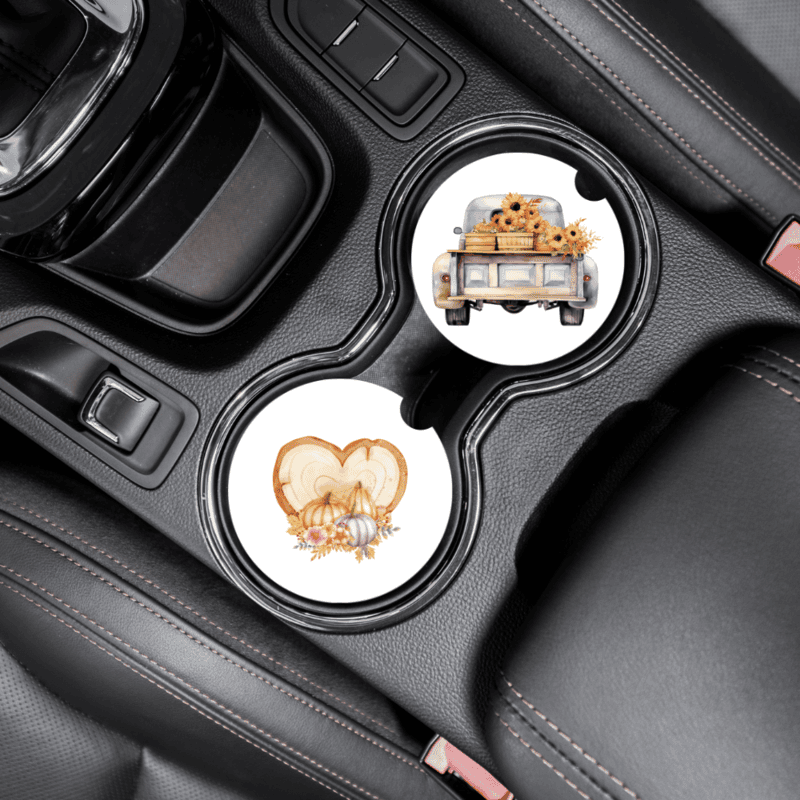 Autumn Car Coasters, Set of 2