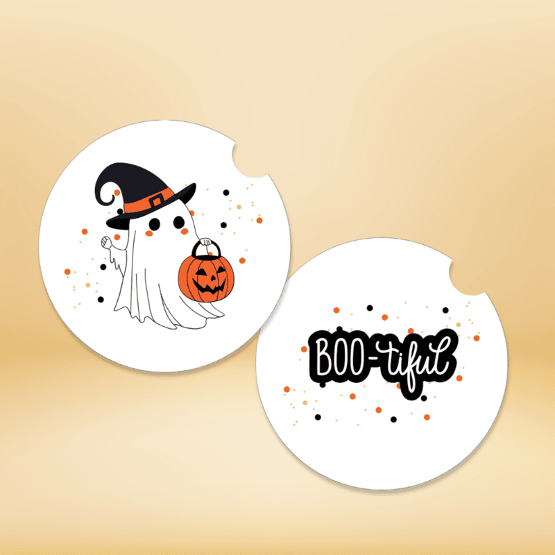 Halloween Car Coasters, Set of 2