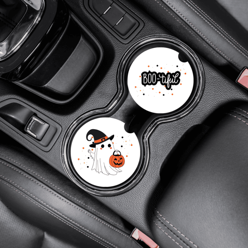 Halloween Car Coasters, Set of 2
