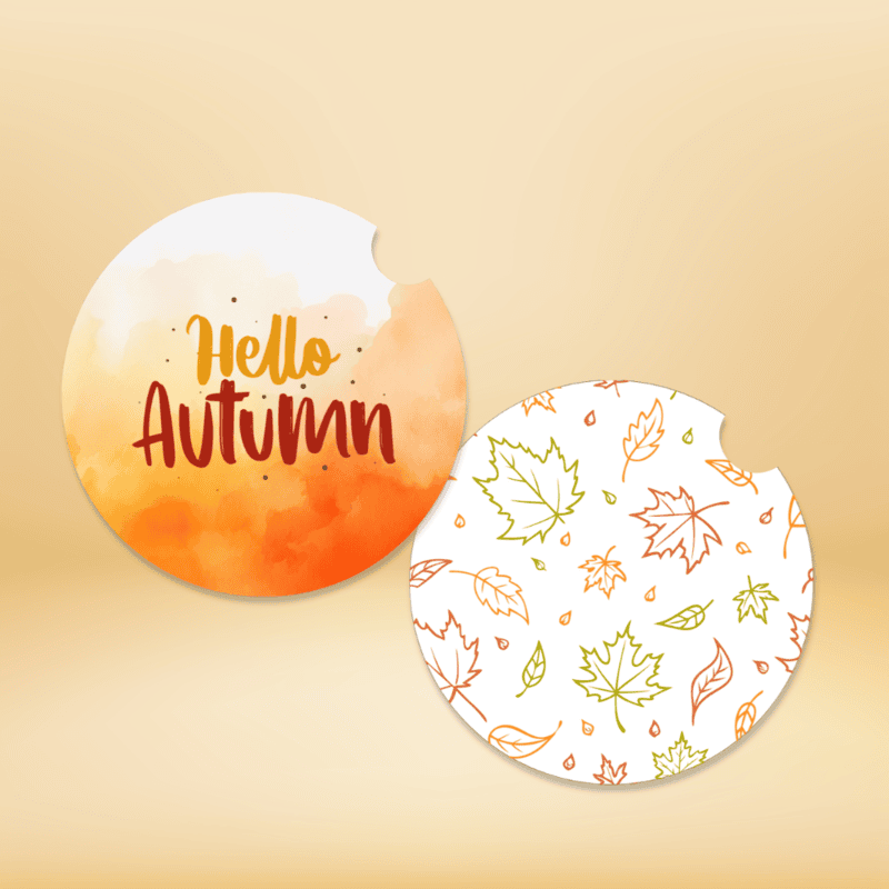 Autumn Car Coasters, Set of 2