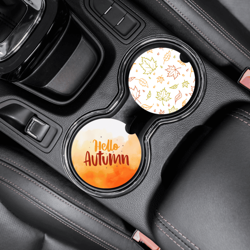 Autumn Car Coasters, Set of 2