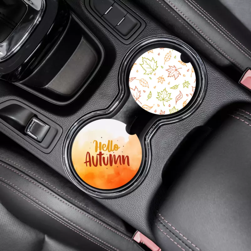 Autumn Car Coasters, Set of 2