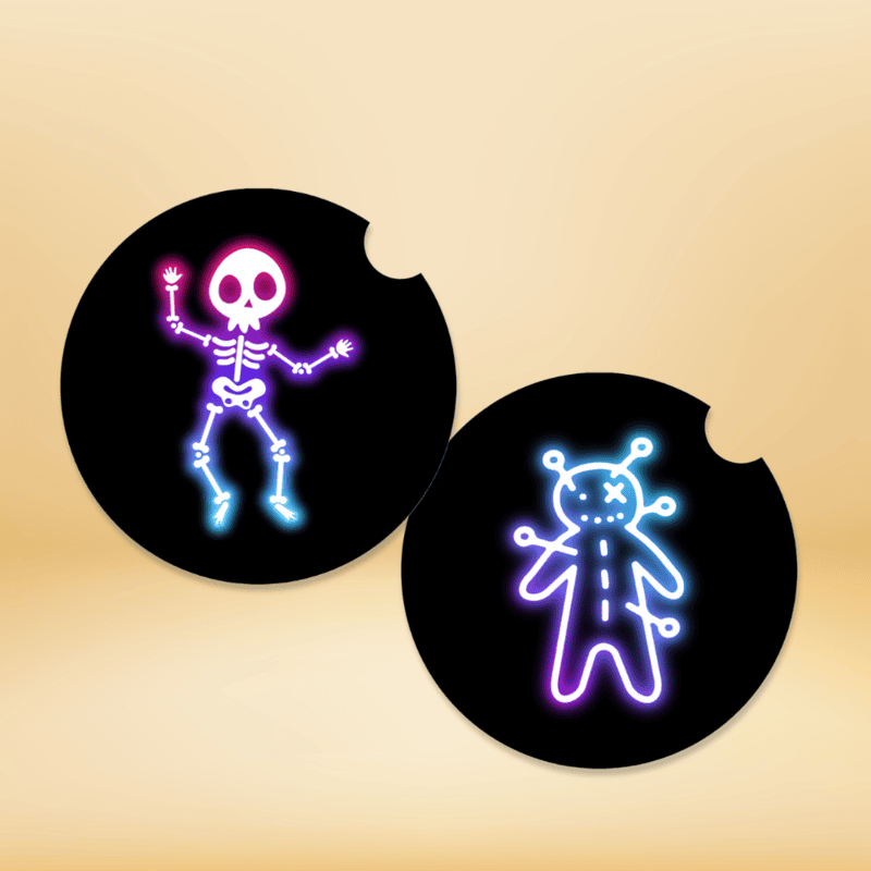 Halloween Car Coasters, Set of 2
