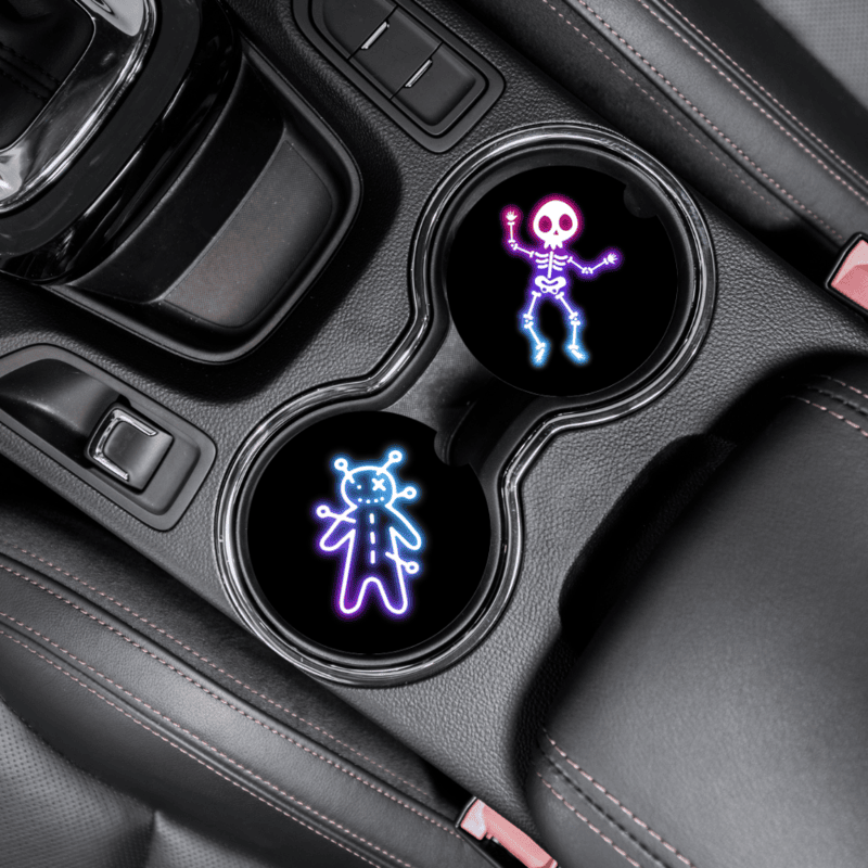 Halloween Car Coasters, Set of 2