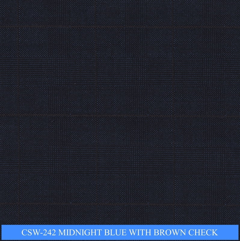 V CSW-242 MIDNIGHT BLUE WITH BROWN CHECK