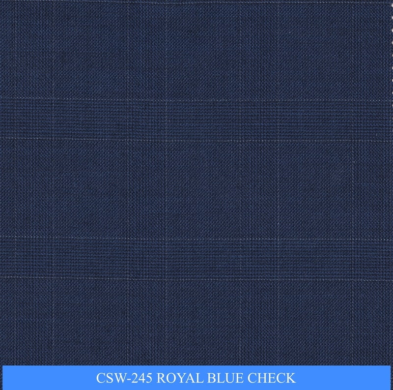 V CSW-245 ROYAL BLUE CHECK V CSW-245 ROYAL BLUE CHECK