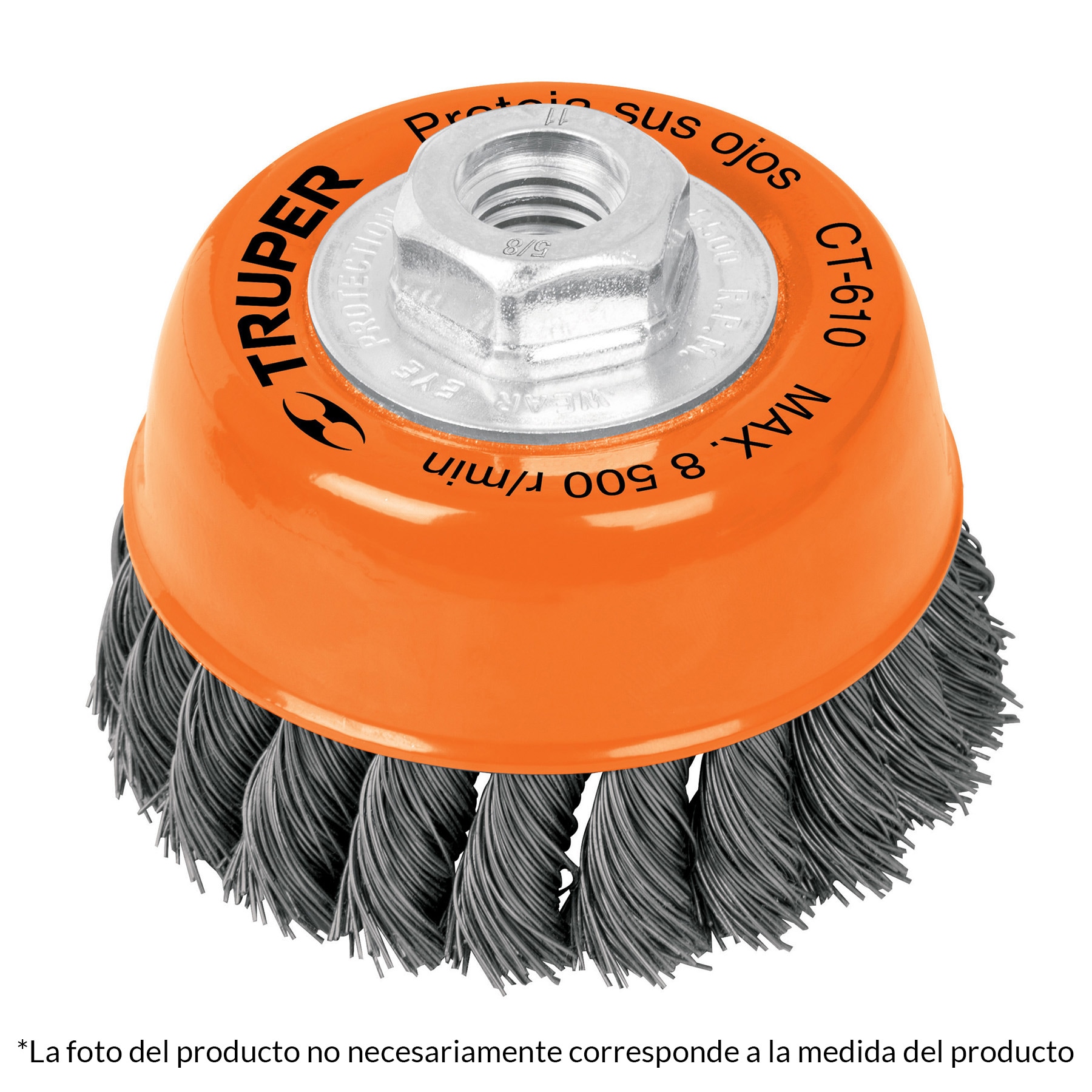 Carda de copa, alambre trenzado fino, 5' para esmeril - CT-612 / 11541