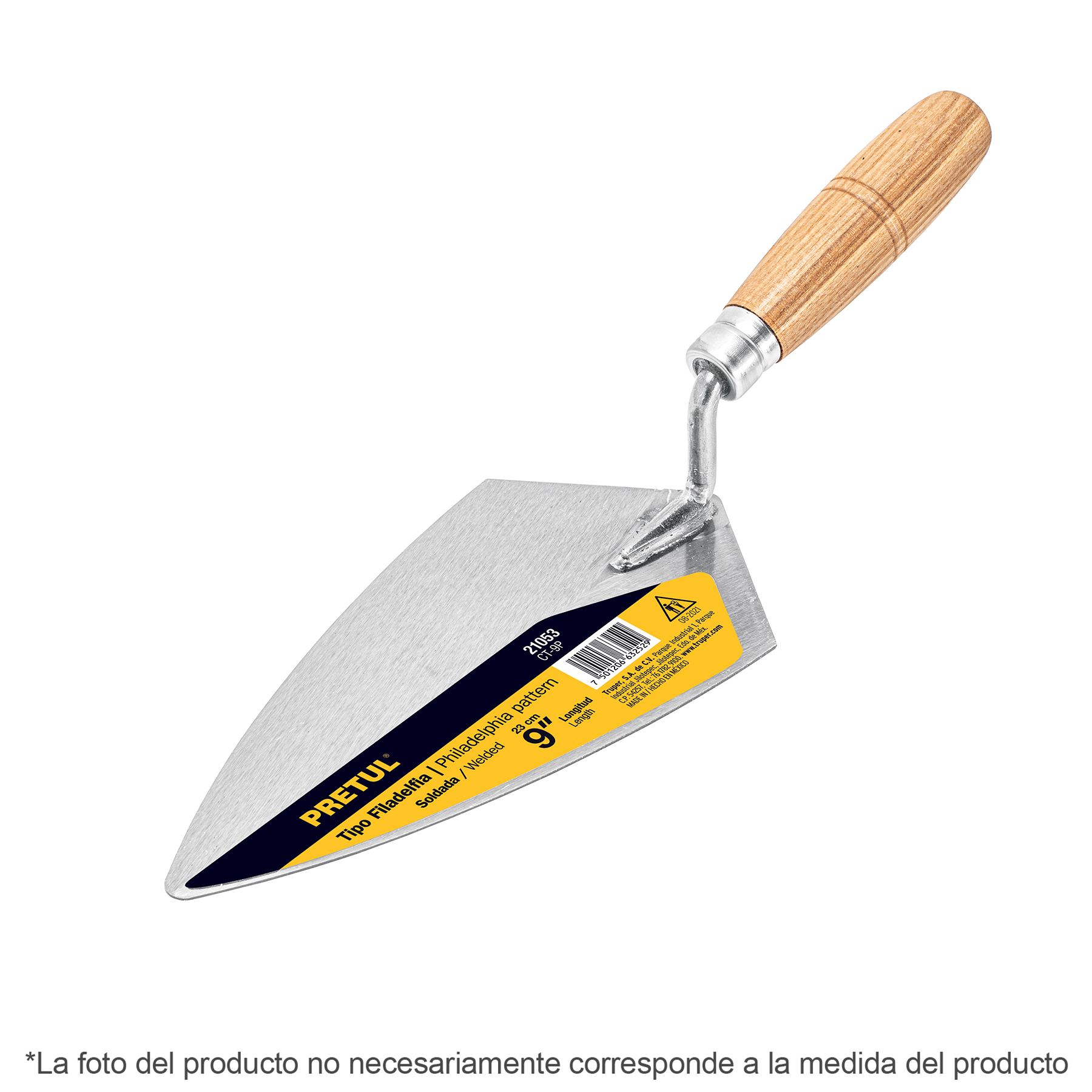 Cuchara para albañil, tipo Filadelfia, 8' Pretul - CT-8P / 21052