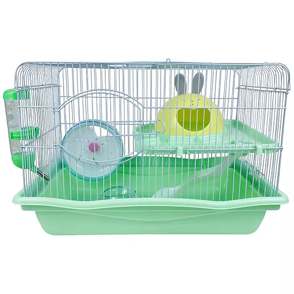 Deluxe Small Animal Cage with Platform and Exercise Wheel