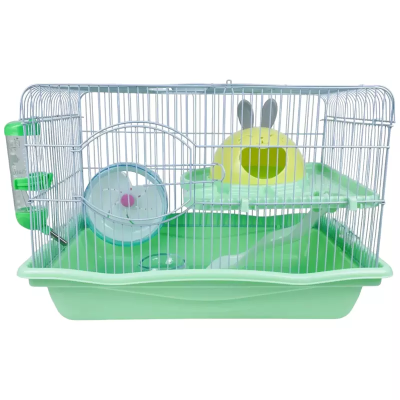 Deluxe Small Animal Cage with Platform and Exercise Wheel