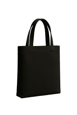 Classic Black Canvas Tote