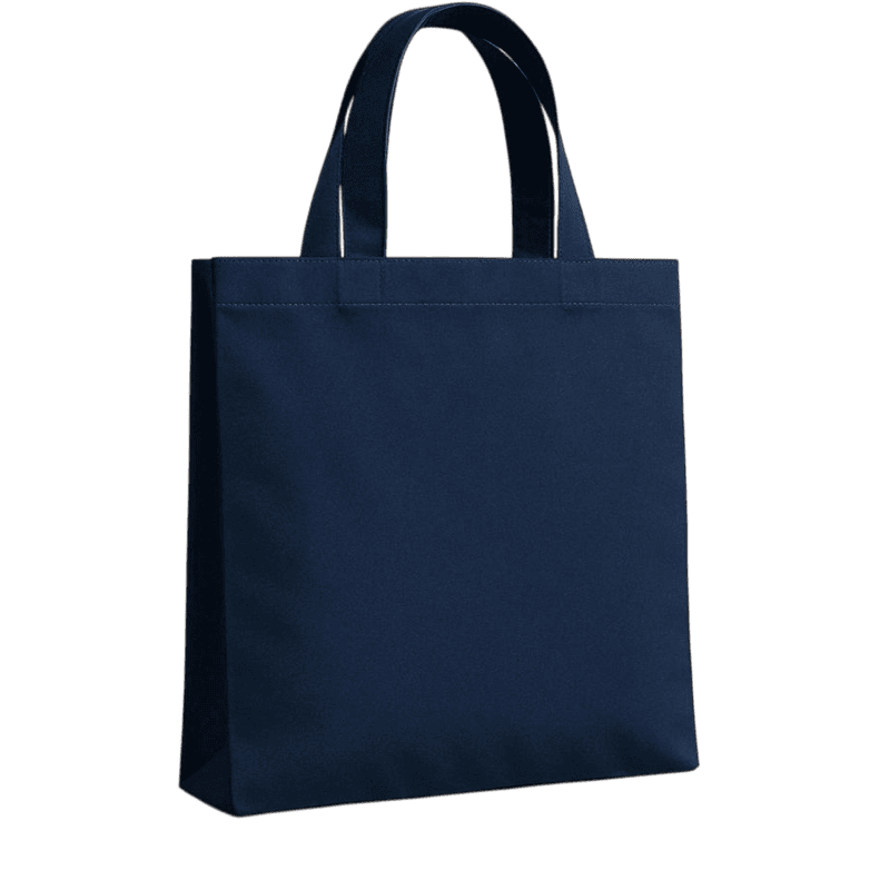Navy Blue Canvas Tote Bag