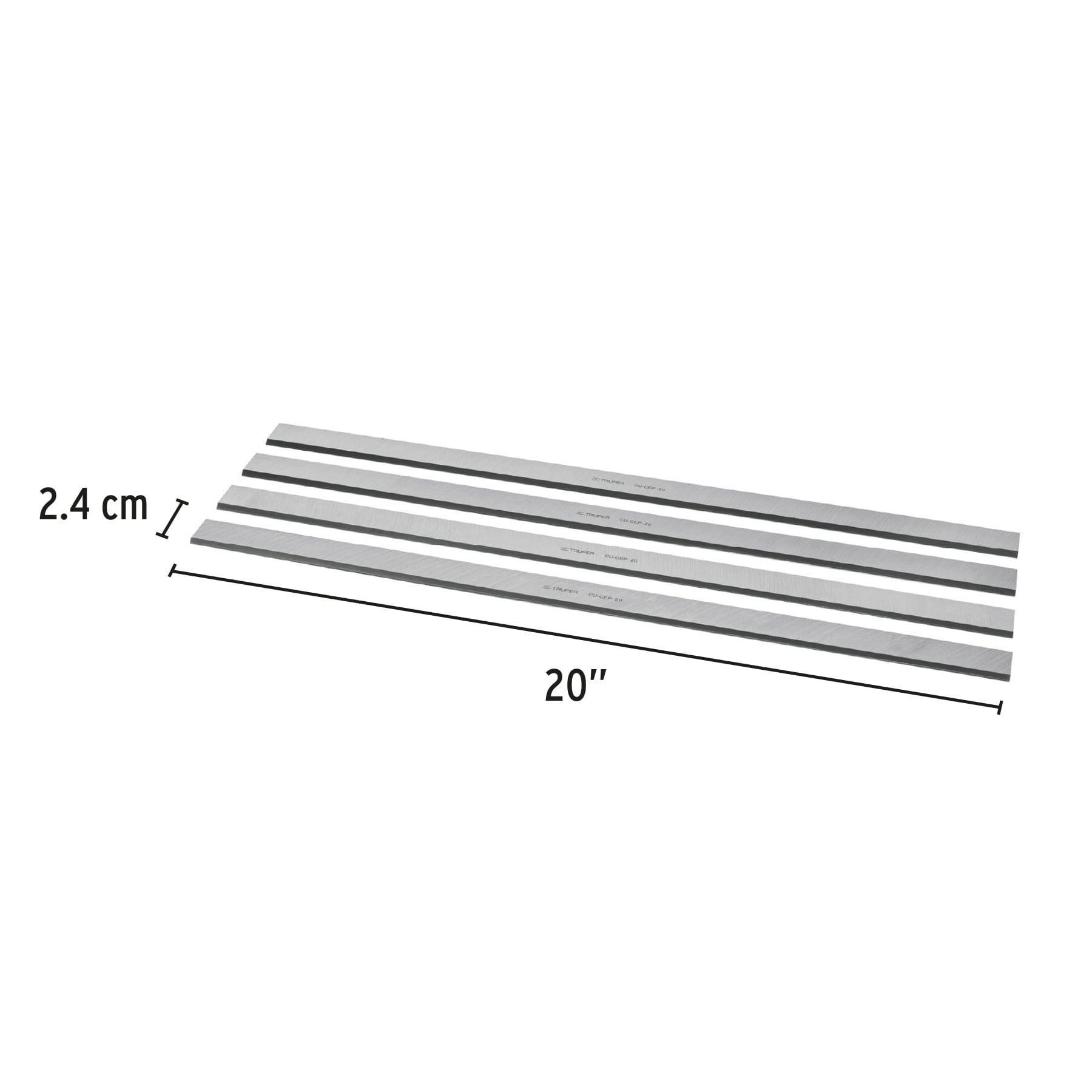 Caja con 4 cuchillas HSS para cepillo de piso CEP-20 - CU-CEP-20 / 16549