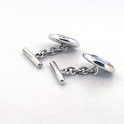 Cufflinks Enamel Horse Head Chain Link Design English Sterling Silver. SKU #: CU458. Cufflinks Enamel Horse Head Chain Link Design English Sterling Silver. SKU #: CU458.
