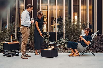 HOFATS CUBE Fire basket black HOFATS CUBE Fire basket black