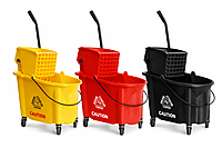Cubo con exprimidor 36 litros industrial con ruedas para limpieza comercial
