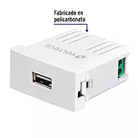 Cargador USB a la pared, 2.1A, línea Oslo, color blanco - CUSB-OB / 46086