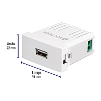 Cargador USB a la pared, 2.1A, línea Oslo, color blanco - CUSB-OB / 46086